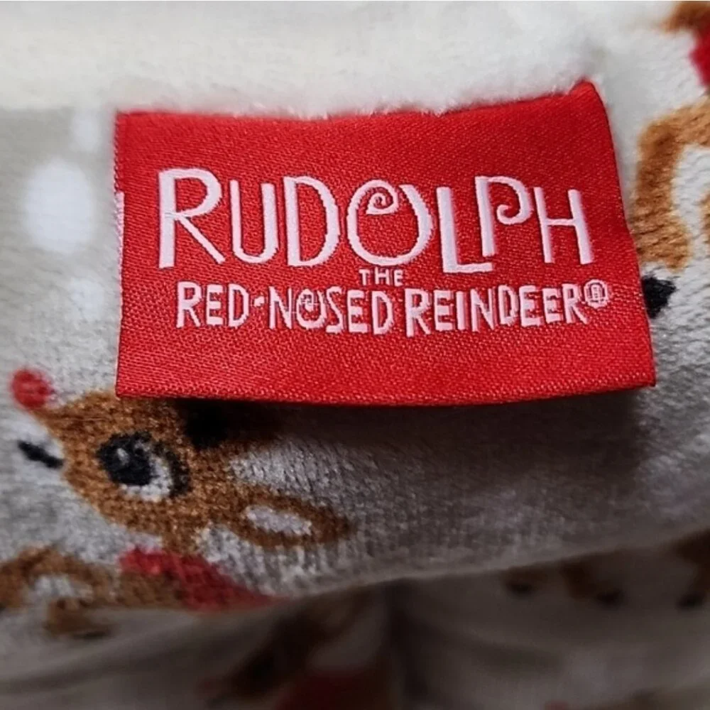 Offical Rudolph The Red Nosed Reindeer Pet Cat Dog Bed NWT Grey White Brown Red